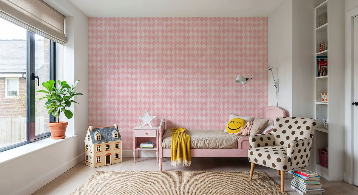 Arlecchino Diamonds, Rose Mural Wallpaper - room preview 06