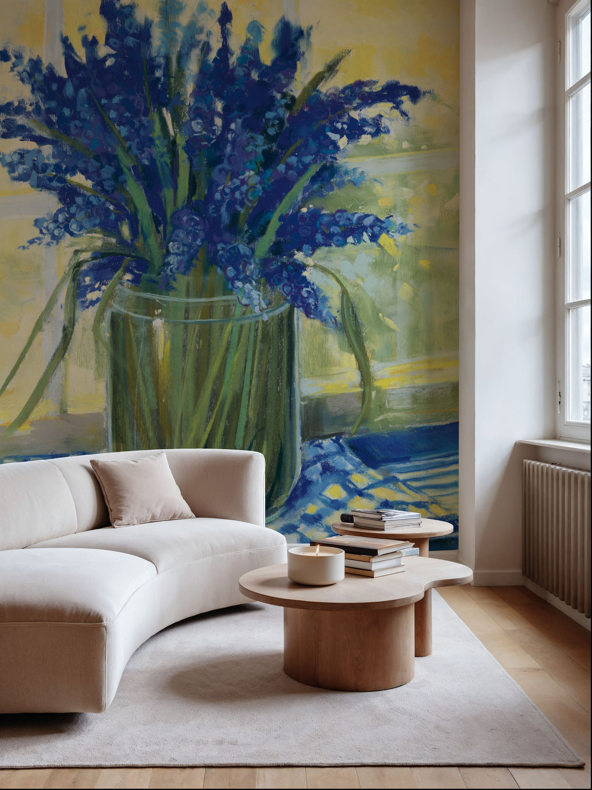 Windowsill Floral I Mural Wallpaper - room preview 06