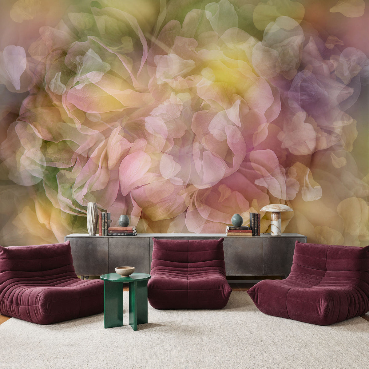 Une Rose Mural Wallpaper - room preview 06