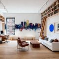 Tucson Arizona Skyline Blue & Bronze Mural Wallpaper - room preview 06