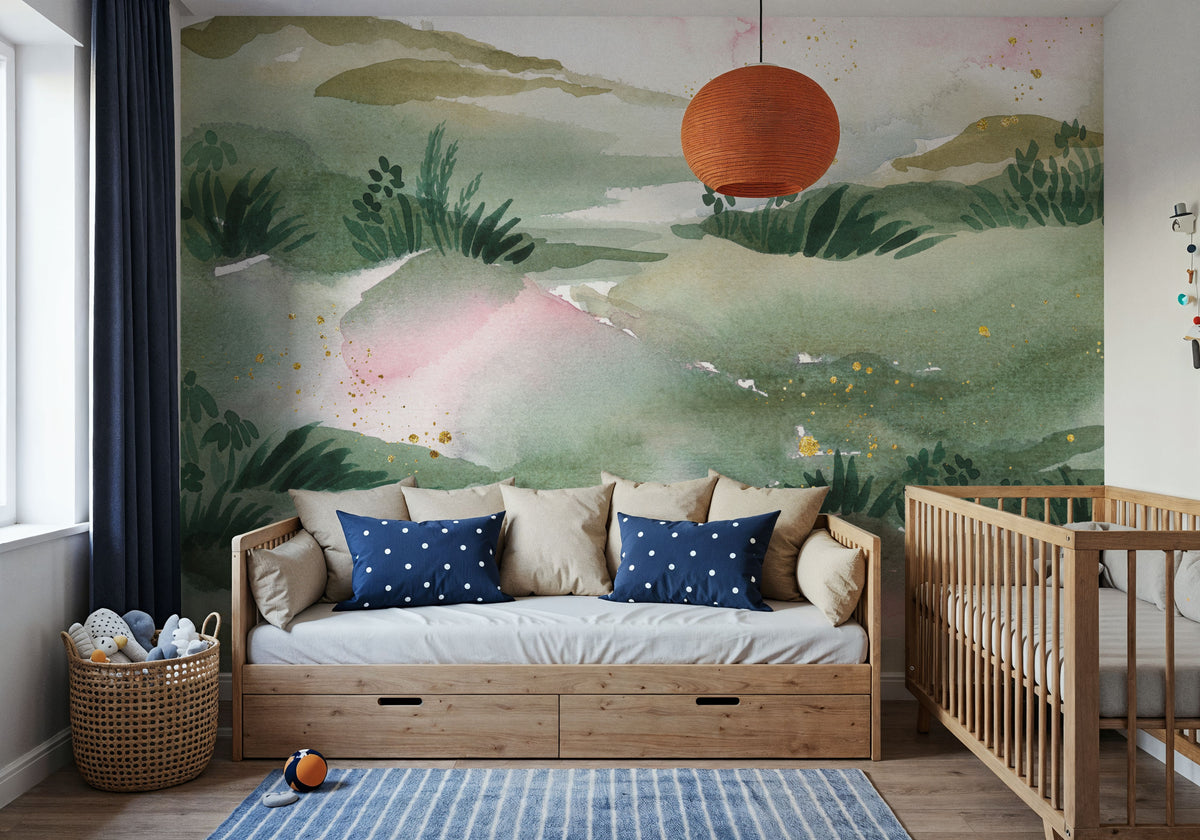 Midsummer Meadow VI Mural Wallpaper - room preview 06