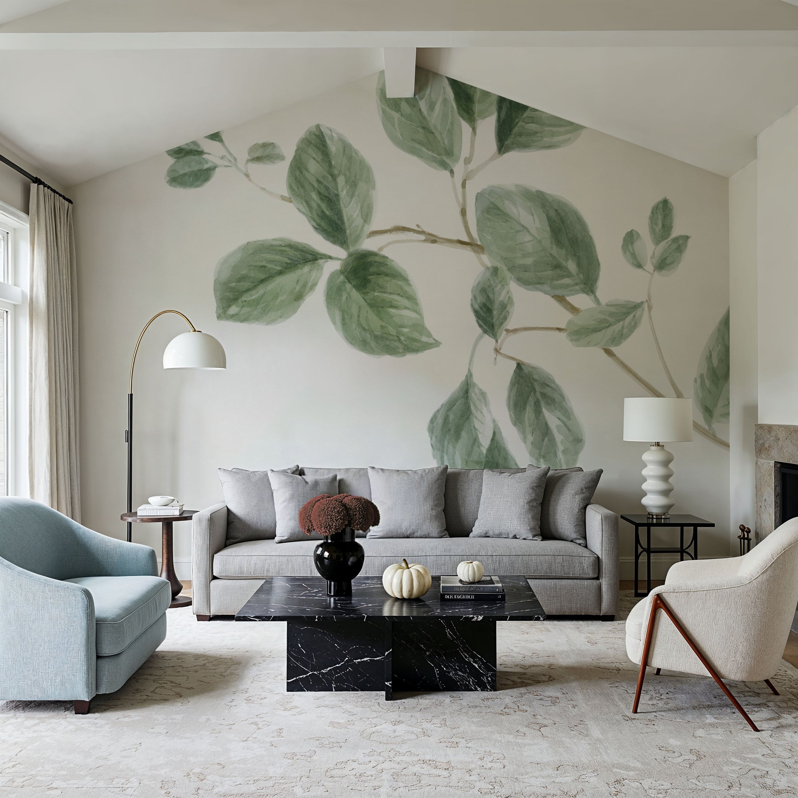 A Study of Leaves Mural Wallpaper