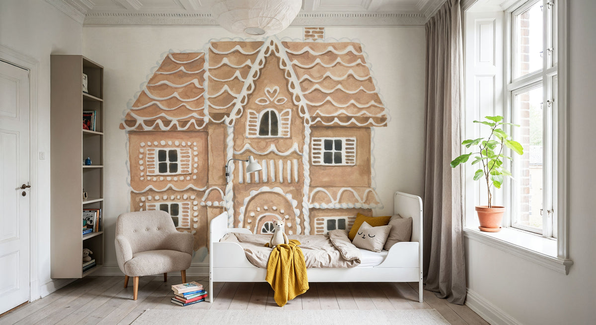 Gingerbread Dream House I Mural Wallpaper - room preview 06