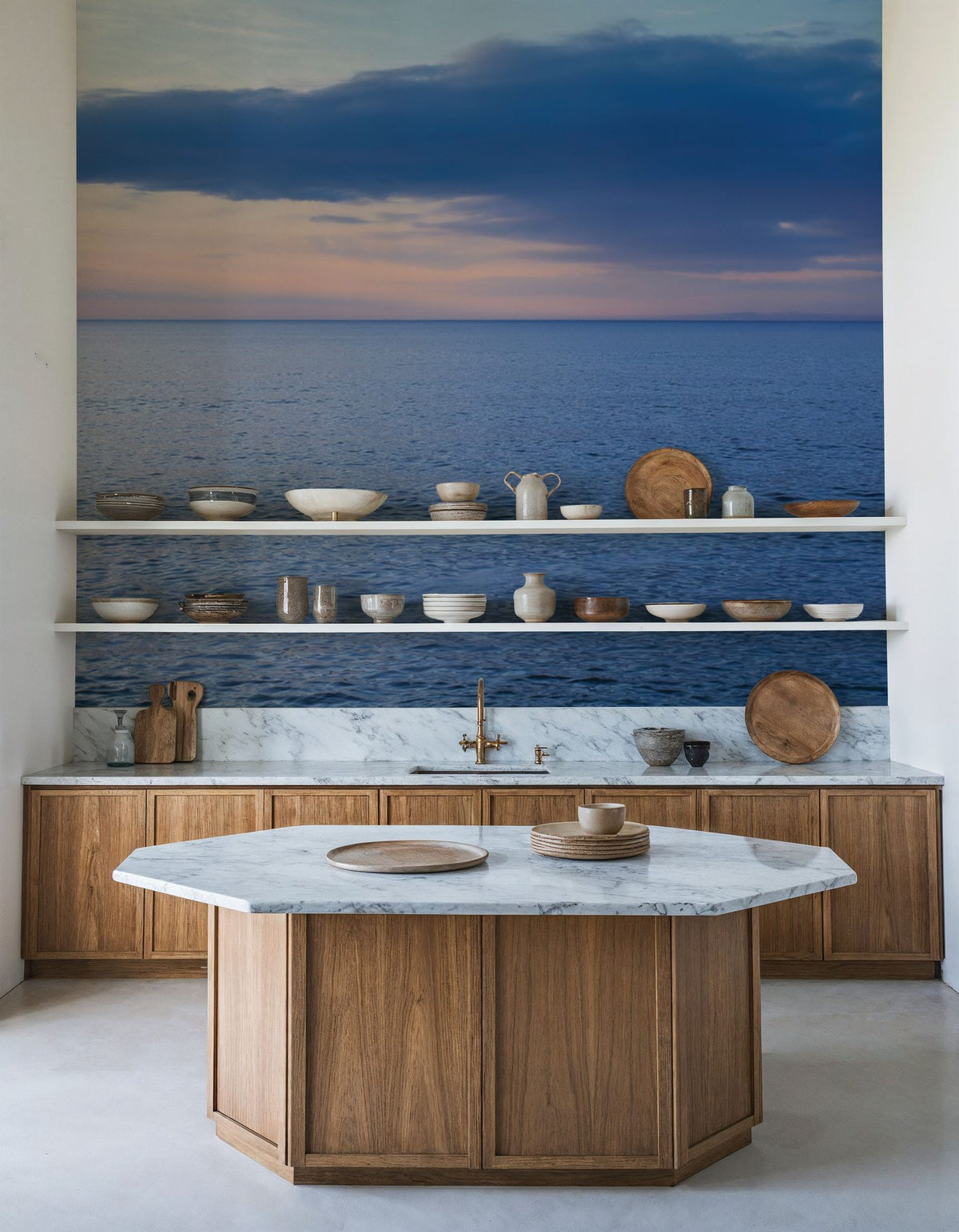 Tranquil Horizon Photo Mural Wallpaper - room preview 06