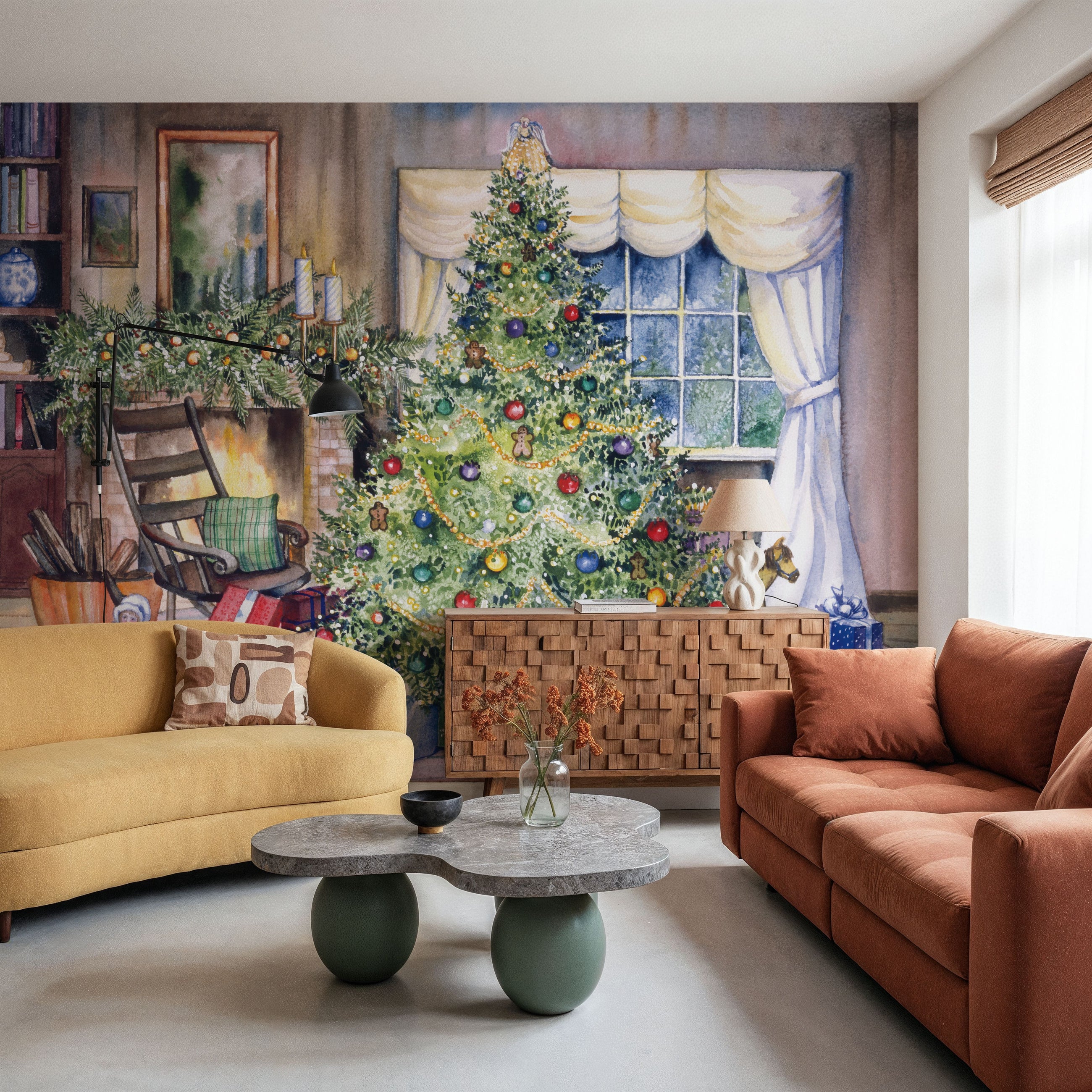 Christmas Mural Wallpaper