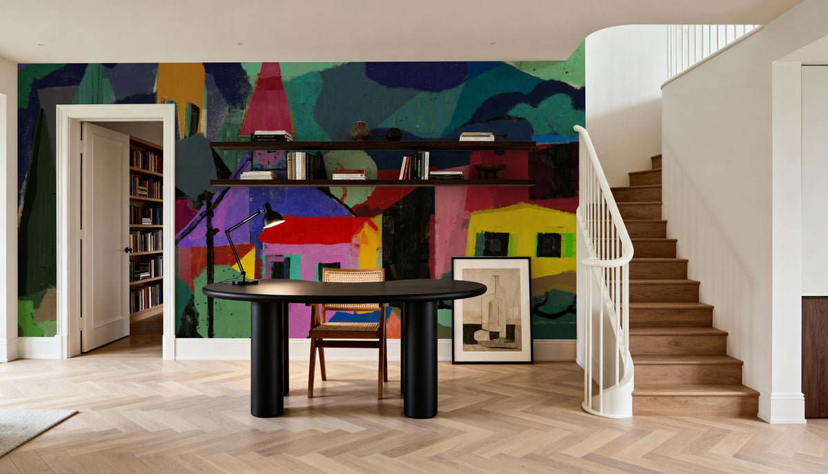 Village Fairytale Mural Wallpaper - room preview 06