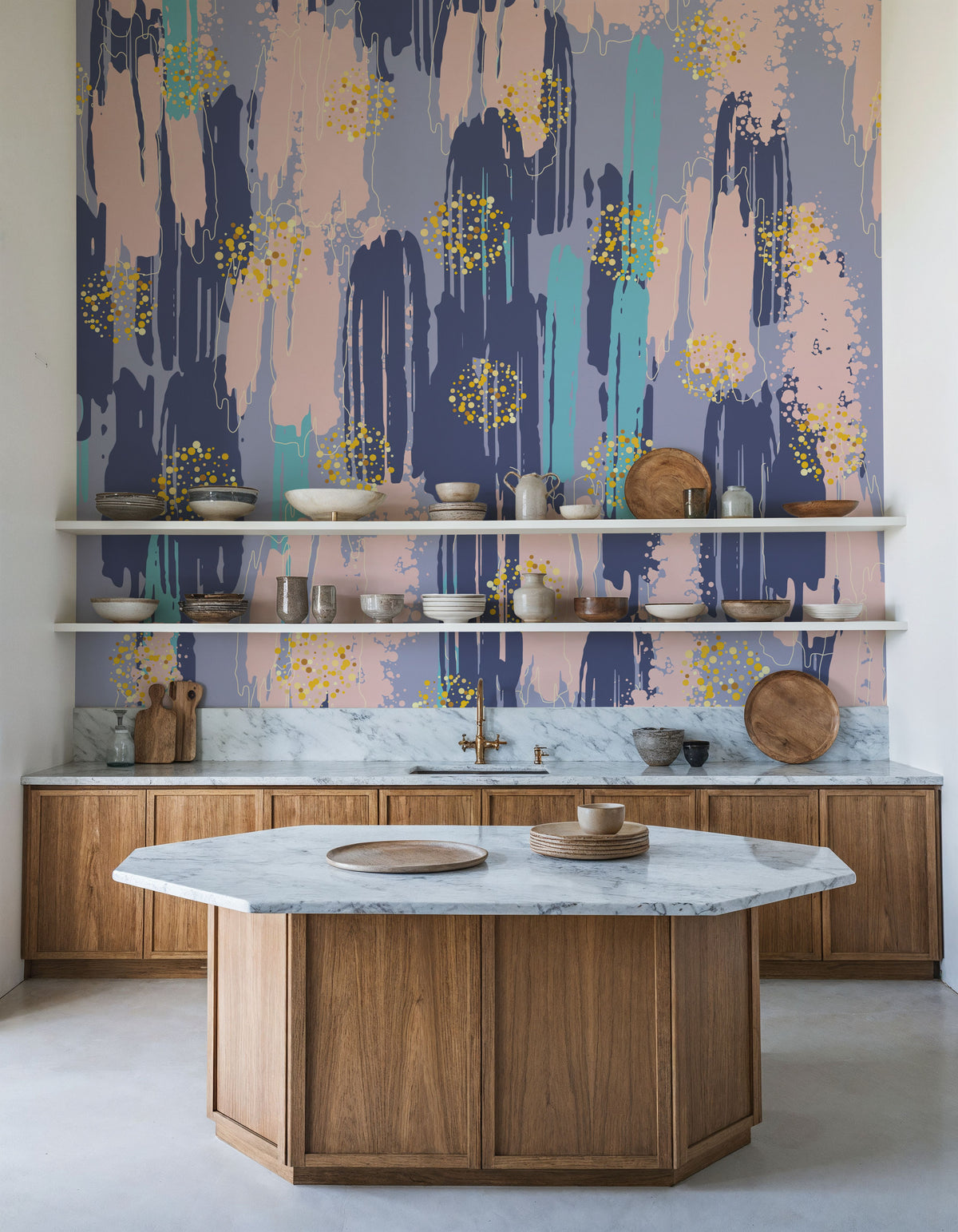 Shape and Splash Mural Wallpaper - room preview 06