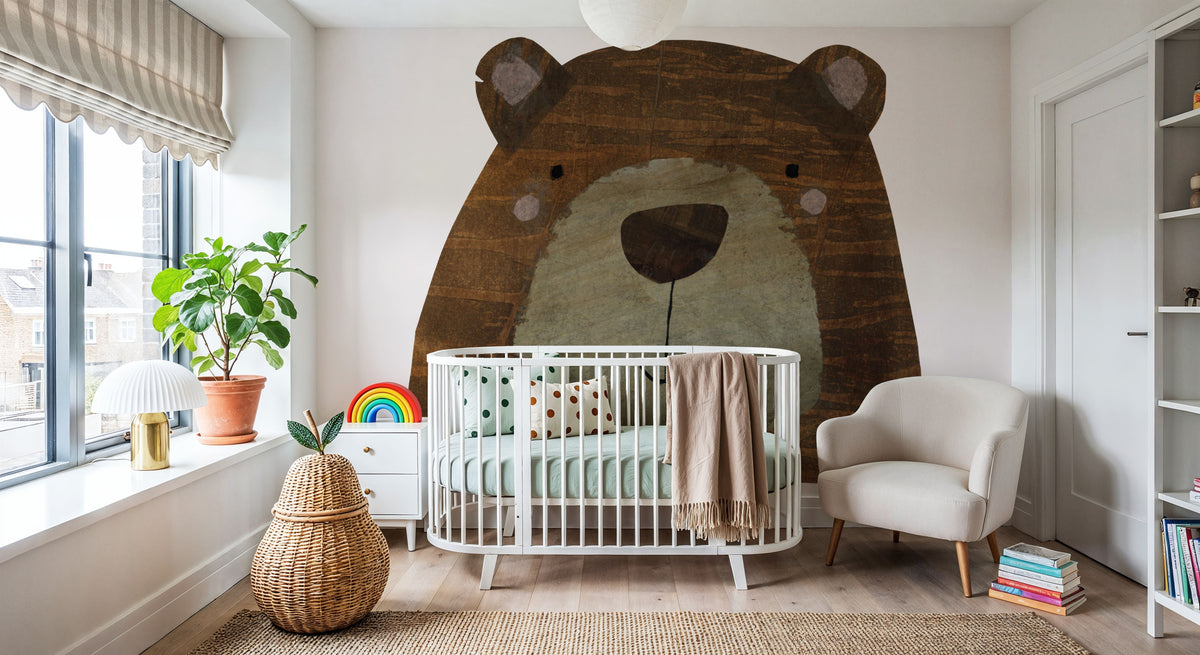 Hey There Honey Bear Mural Wallpaper - room preview 06