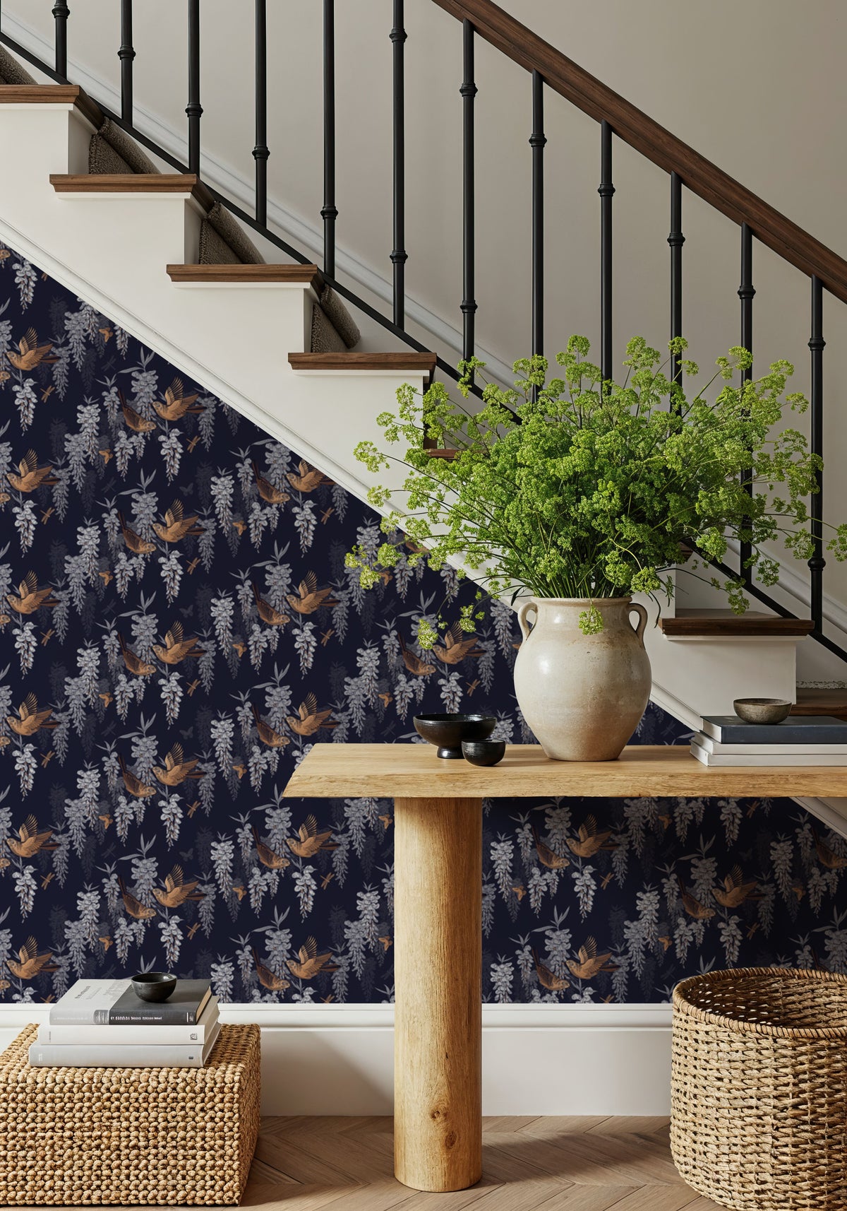 Elegant Birds Pattern Mural Wallpaper - room preview 06