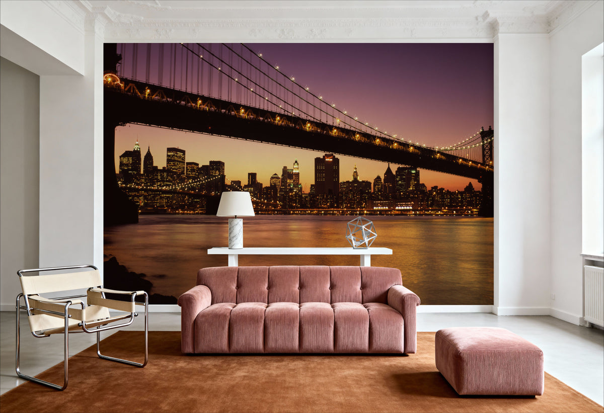 Golden Hour Bridge III Mural Wallpaper - room preview 06