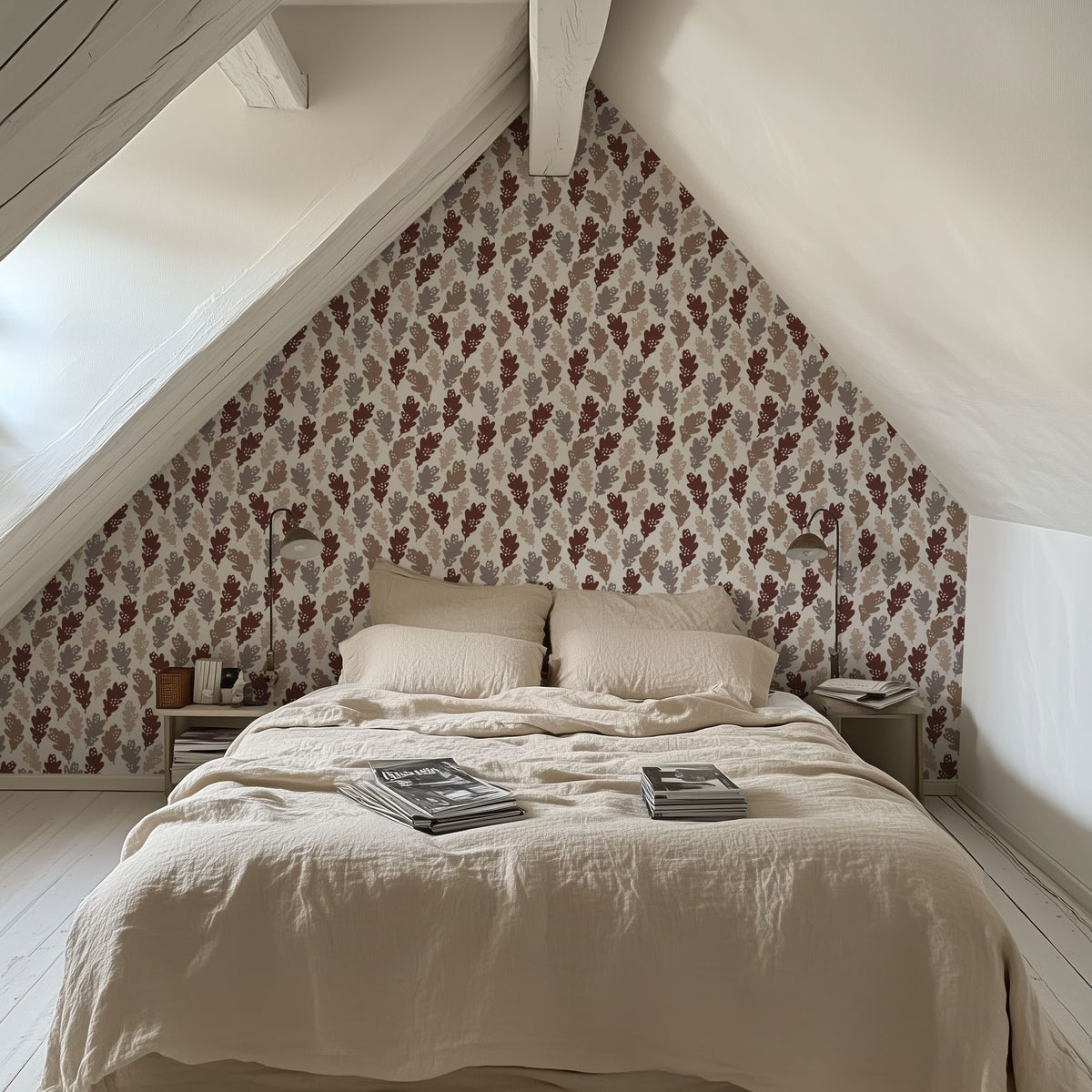Oak Leaves Mural Wallpaper - room preview 06