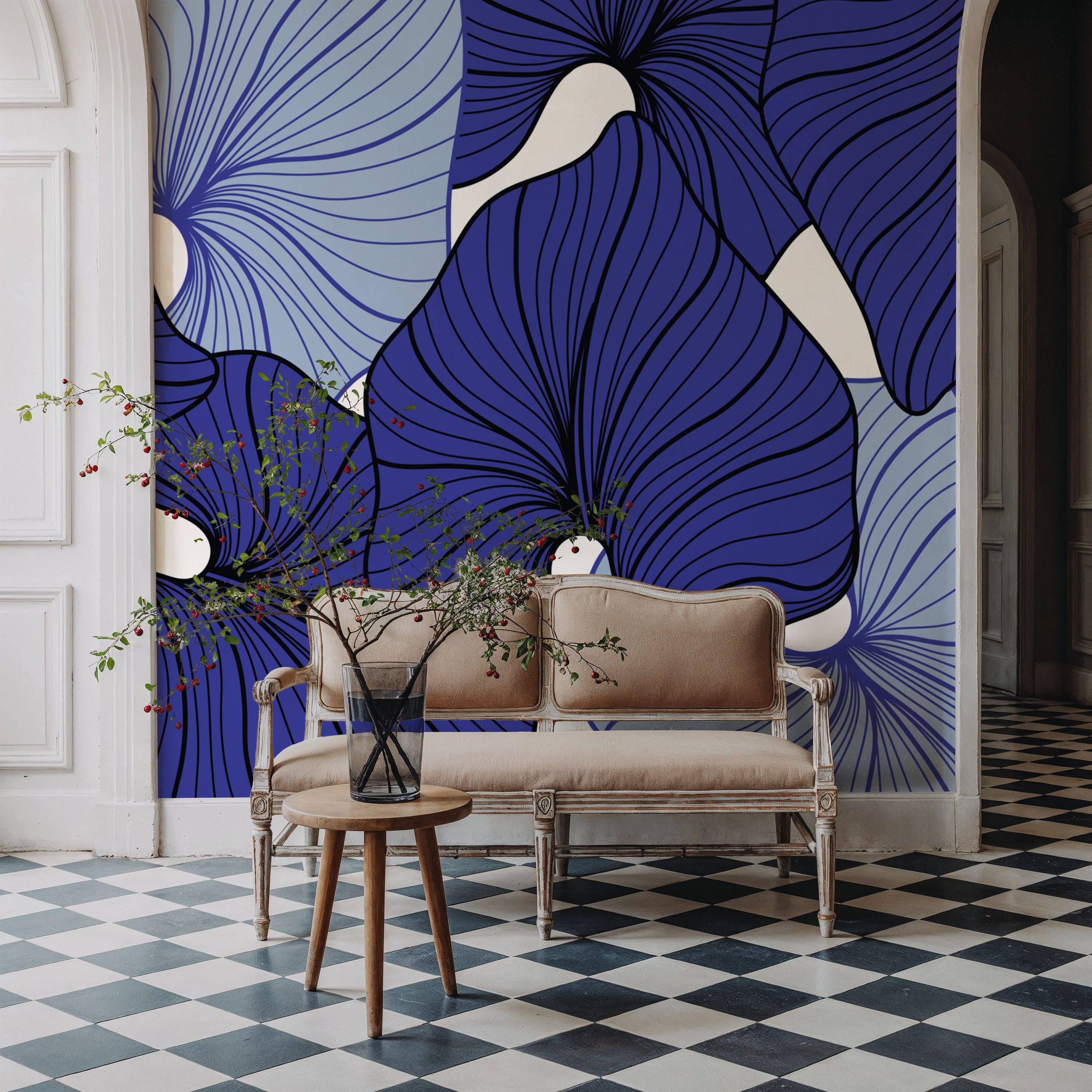 70s Palm Mural Wallpaper