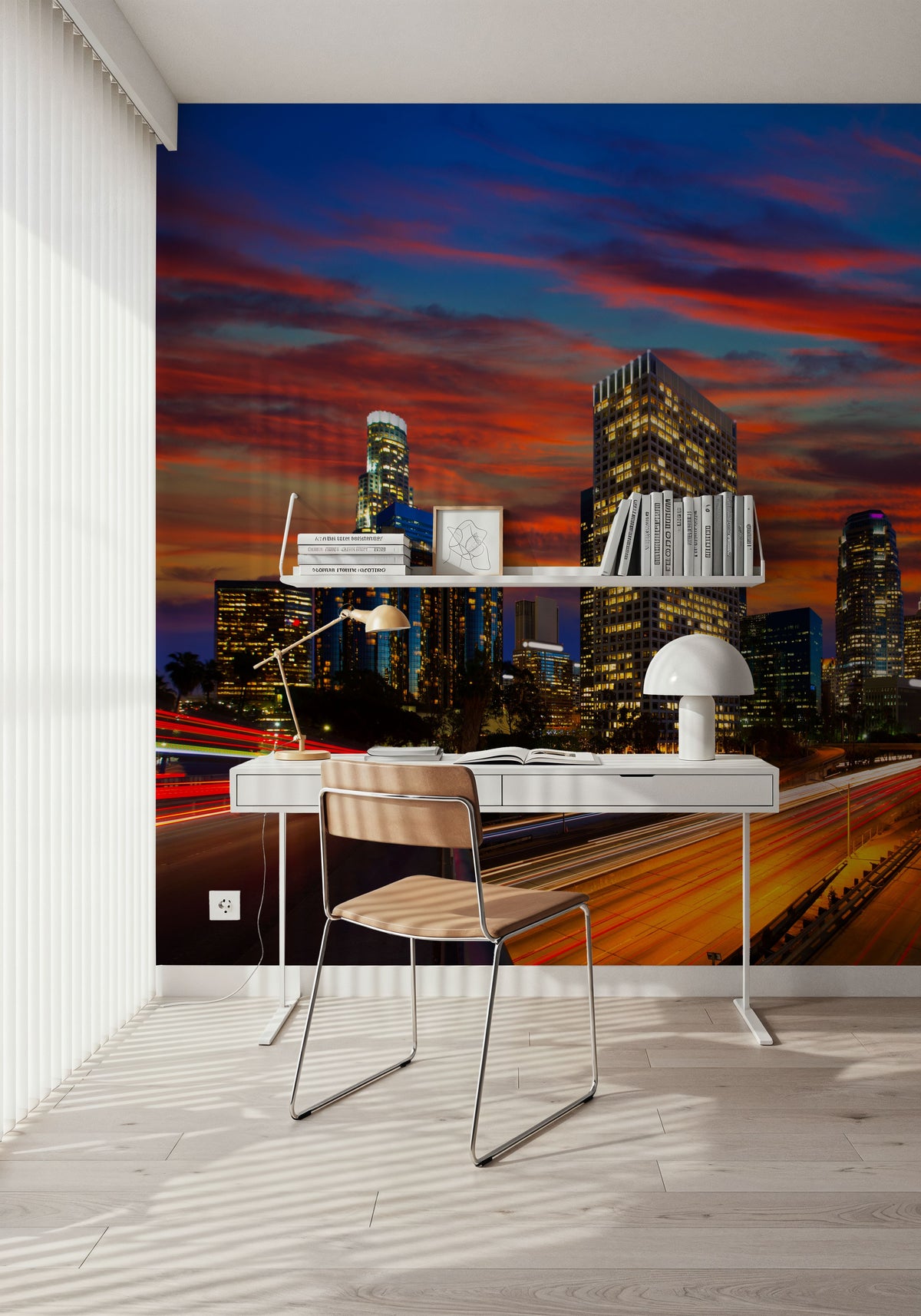 Downtown From the 110 Mural Wallpaper - room preview 06
