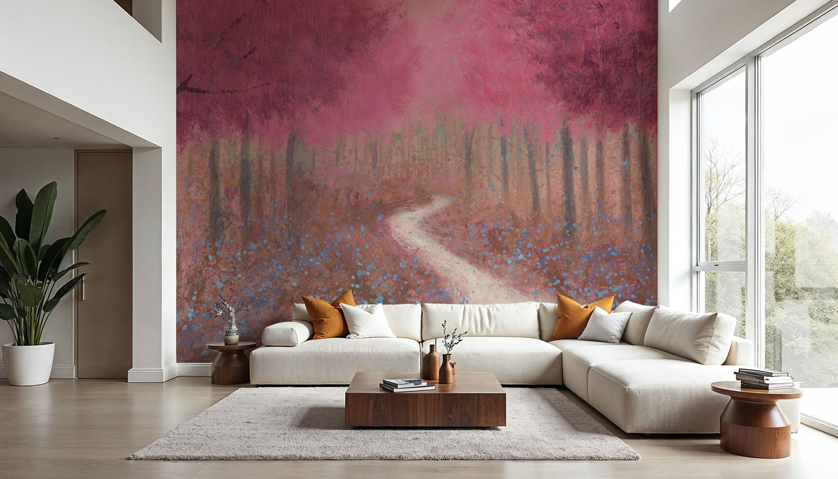 Forest Pathway Spring Mural Wallpaper - room preview 06