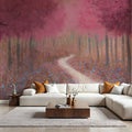 Forest Pathway Spring Mural Wallpaper - room preview 06
