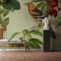 Vintage Birds Mural Wallpaper - room preview 06
