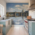 Stone Bridge Reflection Mural Wallpaper - room preview 06