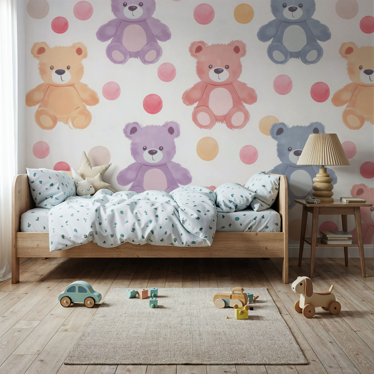 Teddy Bear Time Mural Wallpaper - room preview 06