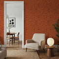 Time to Share Florals Orange Mural Wallpaper - room preview 06