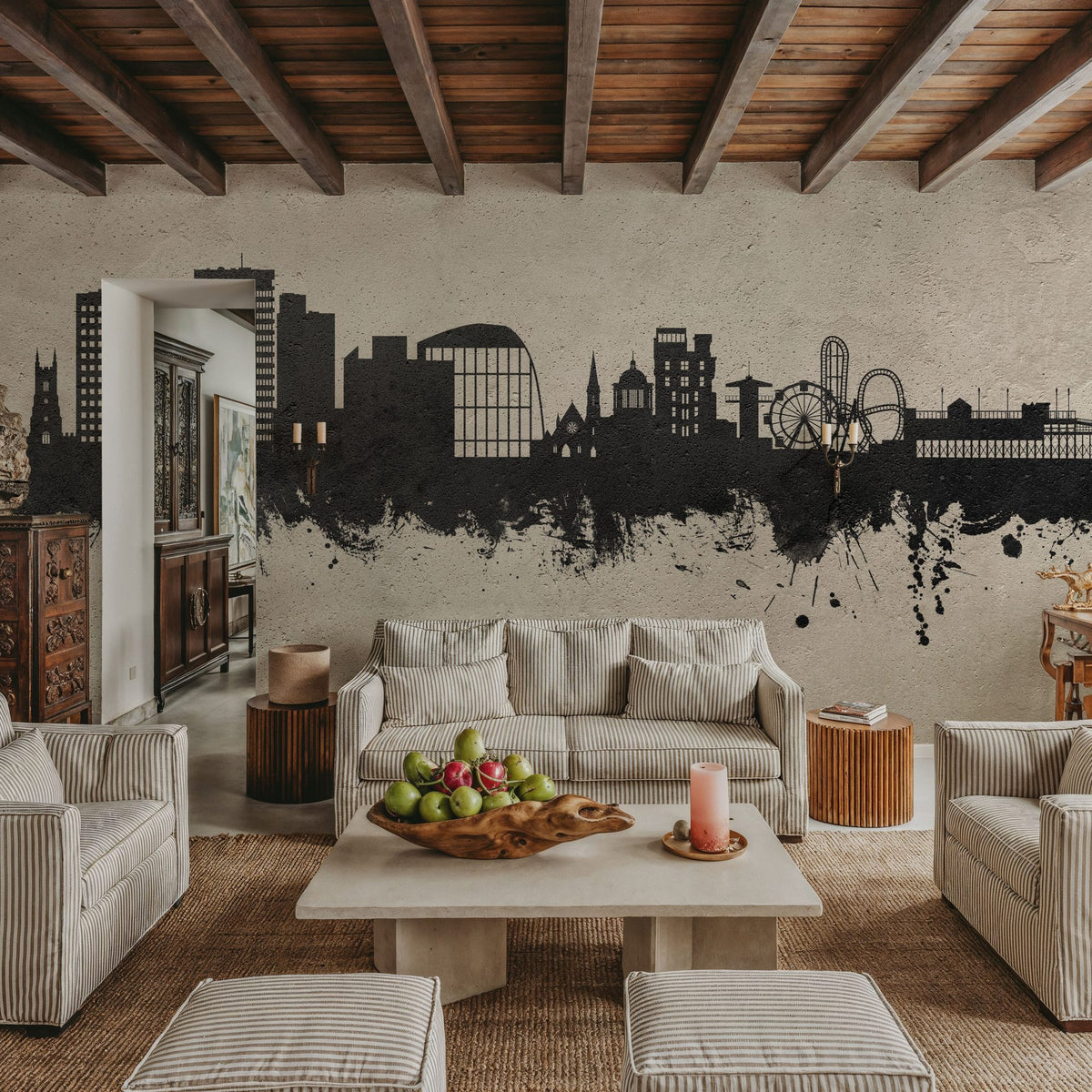 Southend-on-Sea England Skyline Concrete Mural Wallpaper - room preview 06