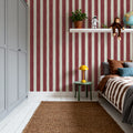 Sino Vertical Lines, Red Mural Wallpaper - room preview 06