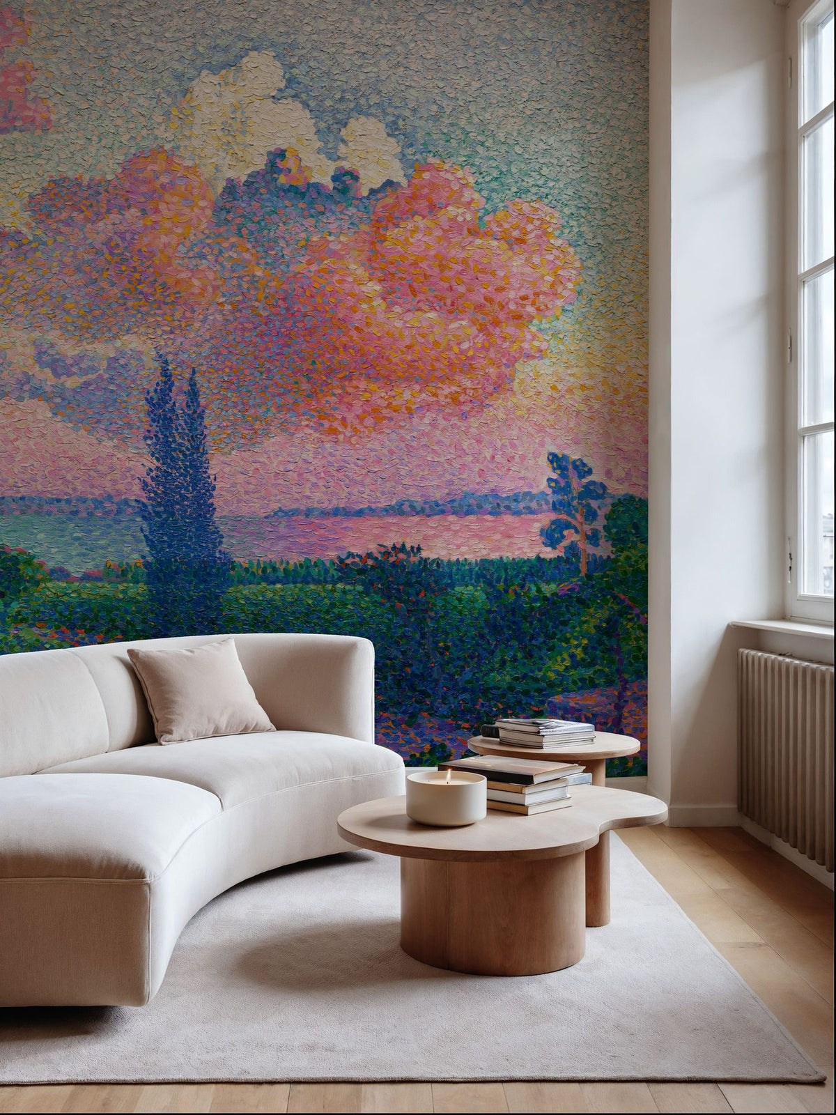 The Pink Cloud Mural Wallpaper - room preview 06