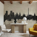 Moscow Russia Skyline Concrete Mural Wallpaper - room preview 06