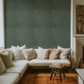 Subtle Flowers Green Mural Wallpaper - room preview 06