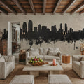 San Diego California Skyline Concrete Mural Wallpaper - room preview 06
