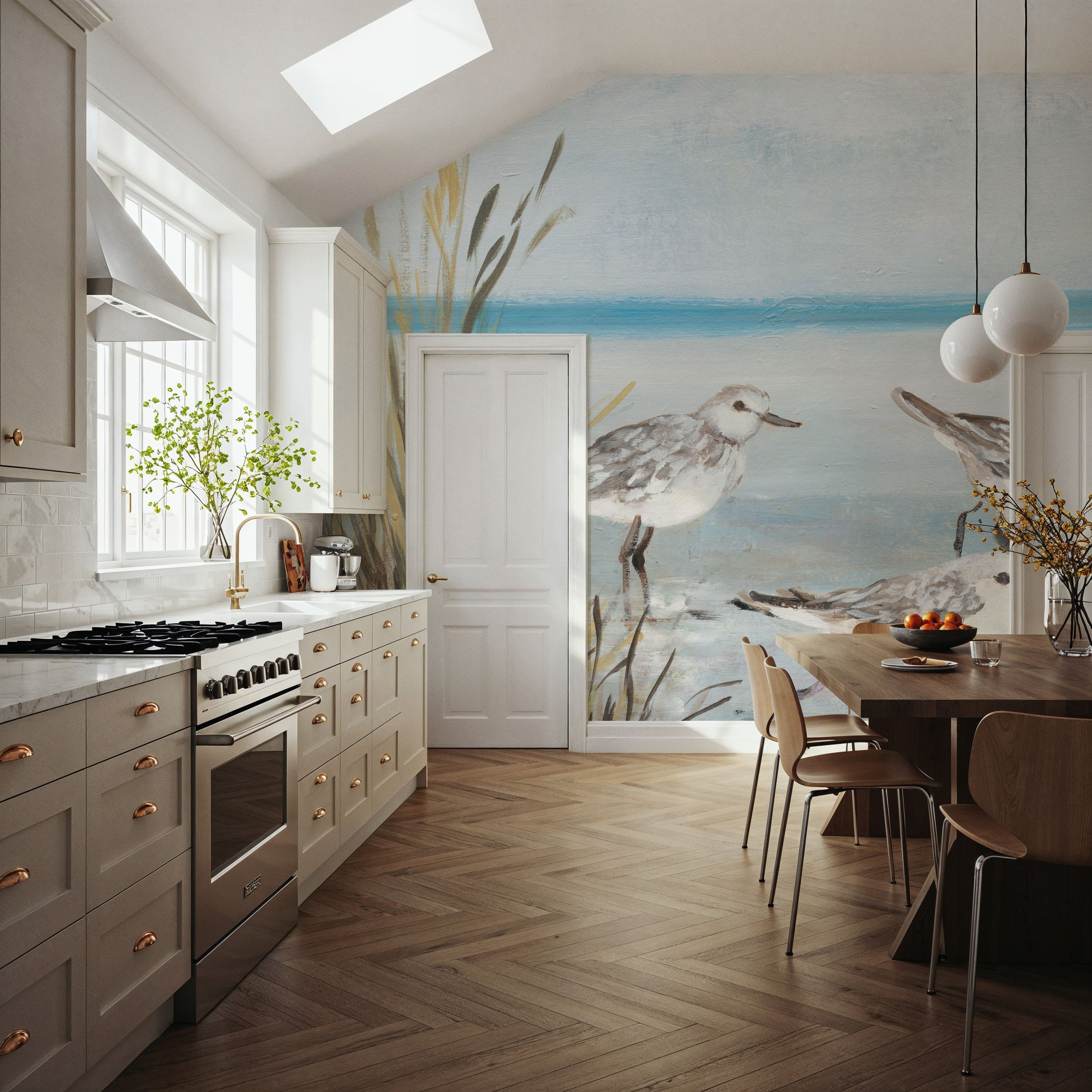 Beach Birds II Mural Wallpaper