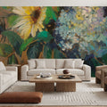 Glass Floral Mural Wallpaper - room preview 06