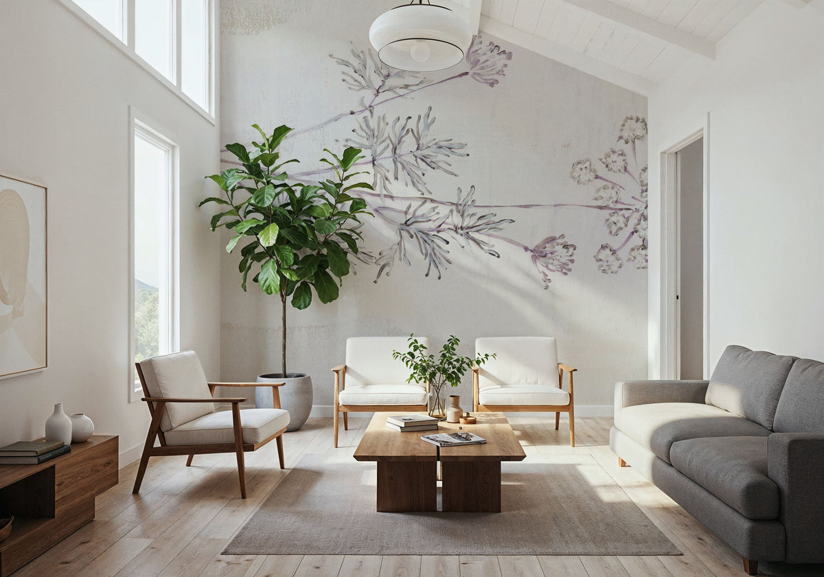 Delicate Meadow I Mural Wallpaper - room preview 06