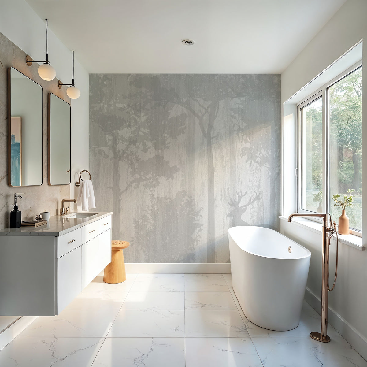 Dirty Deer Mural Wallpaper - room preview 06