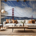 Golden Gate Blue Sky Mural Wallpaper - room preview 06