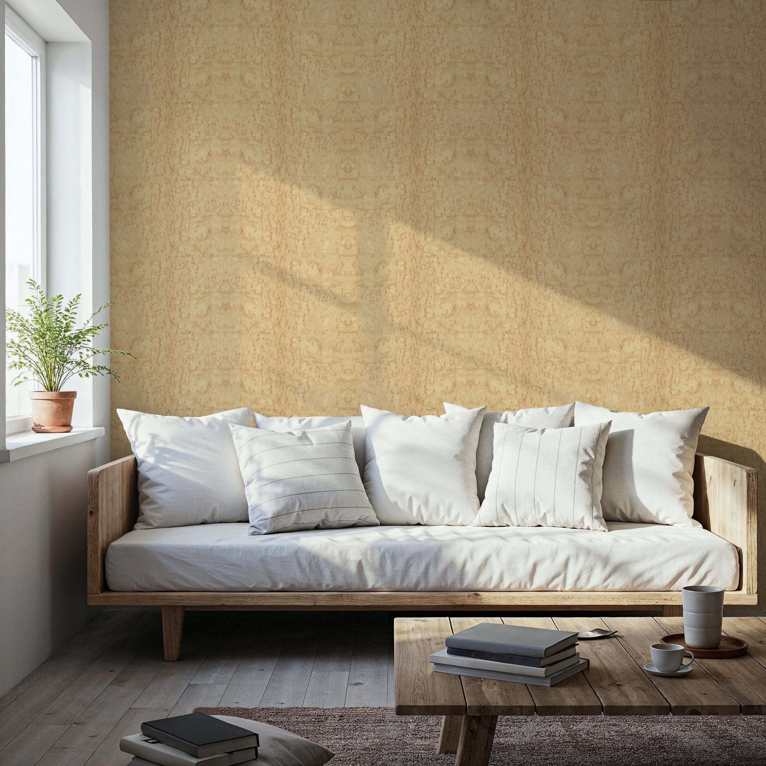 Burl Wood, Butter Mural Wallpaper