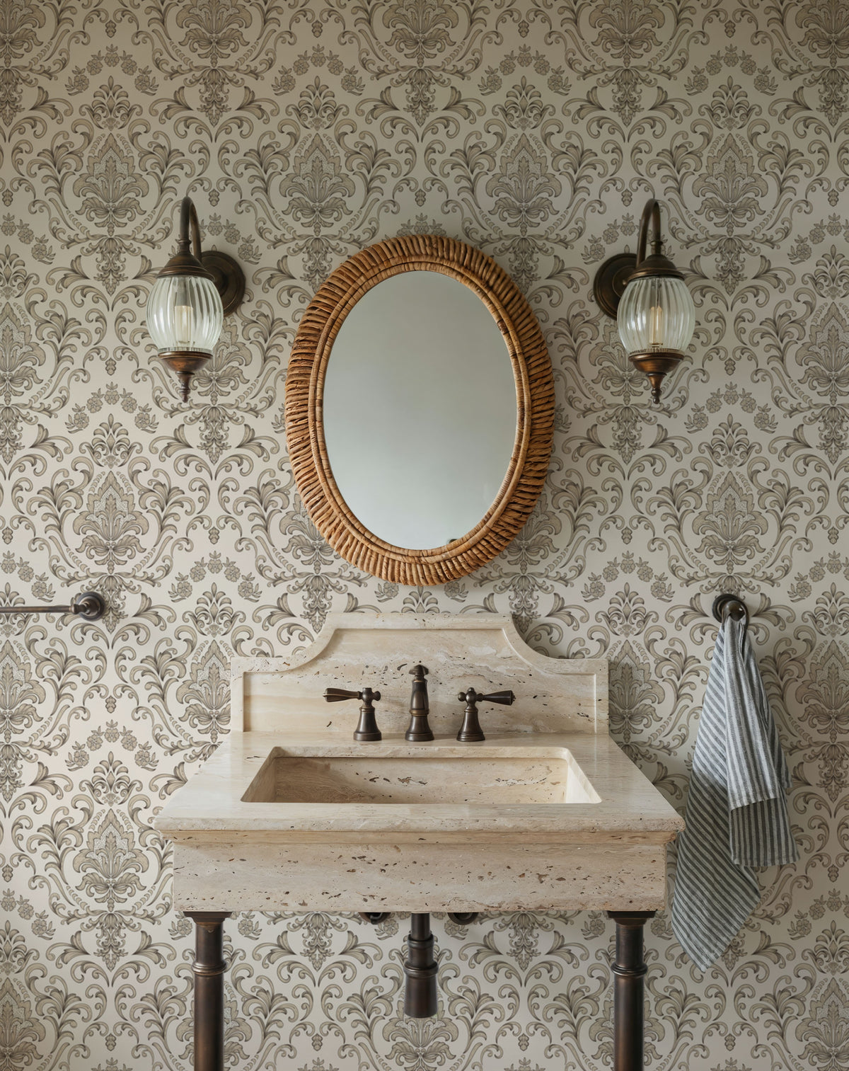 Ludovici Pattern, Bone Mural Wallpaper - room preview 06