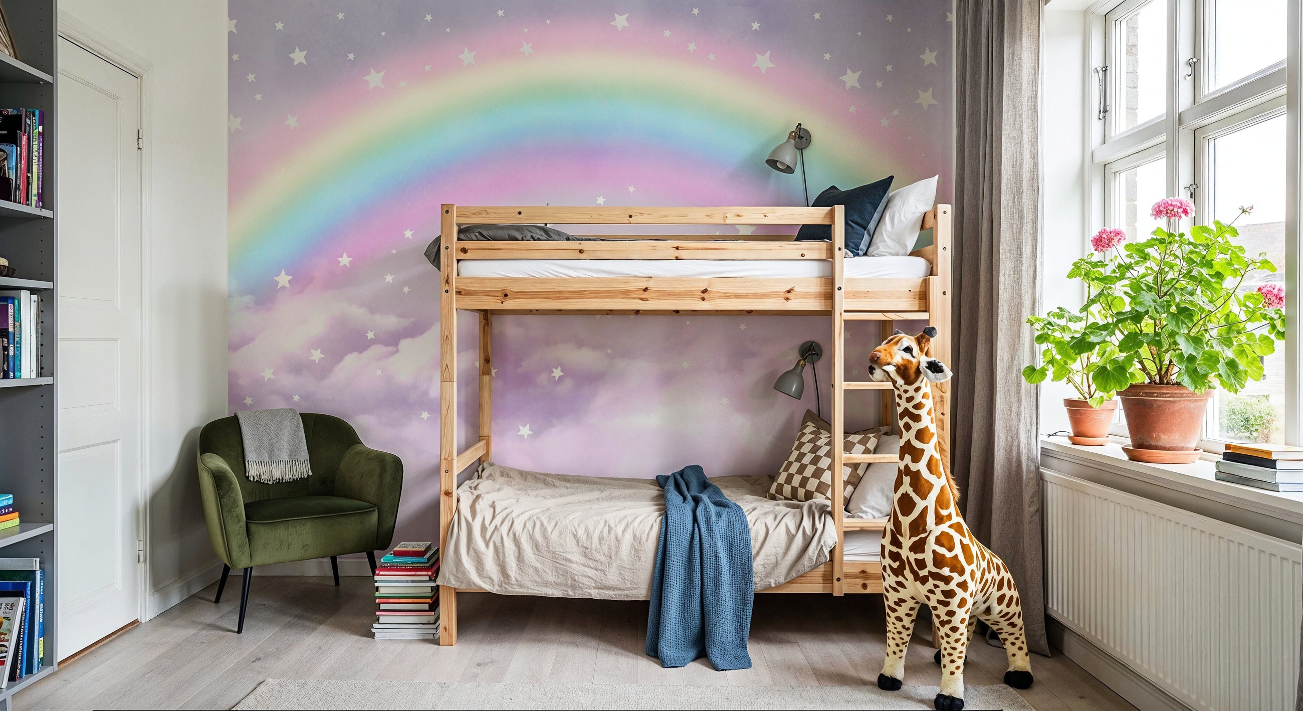 Magic Rainbow Mural Wallpaper