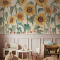Sunflower Season Mural Wallpaper - room preview 06