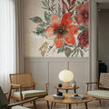 Festive Blooms VII Mural Wallpaper - room preview 06