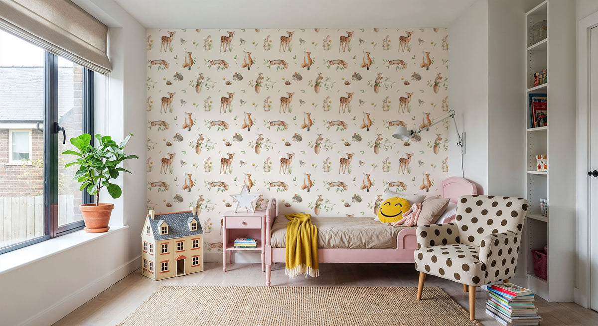 Forest Babies Mural Wallpaper - room preview 06