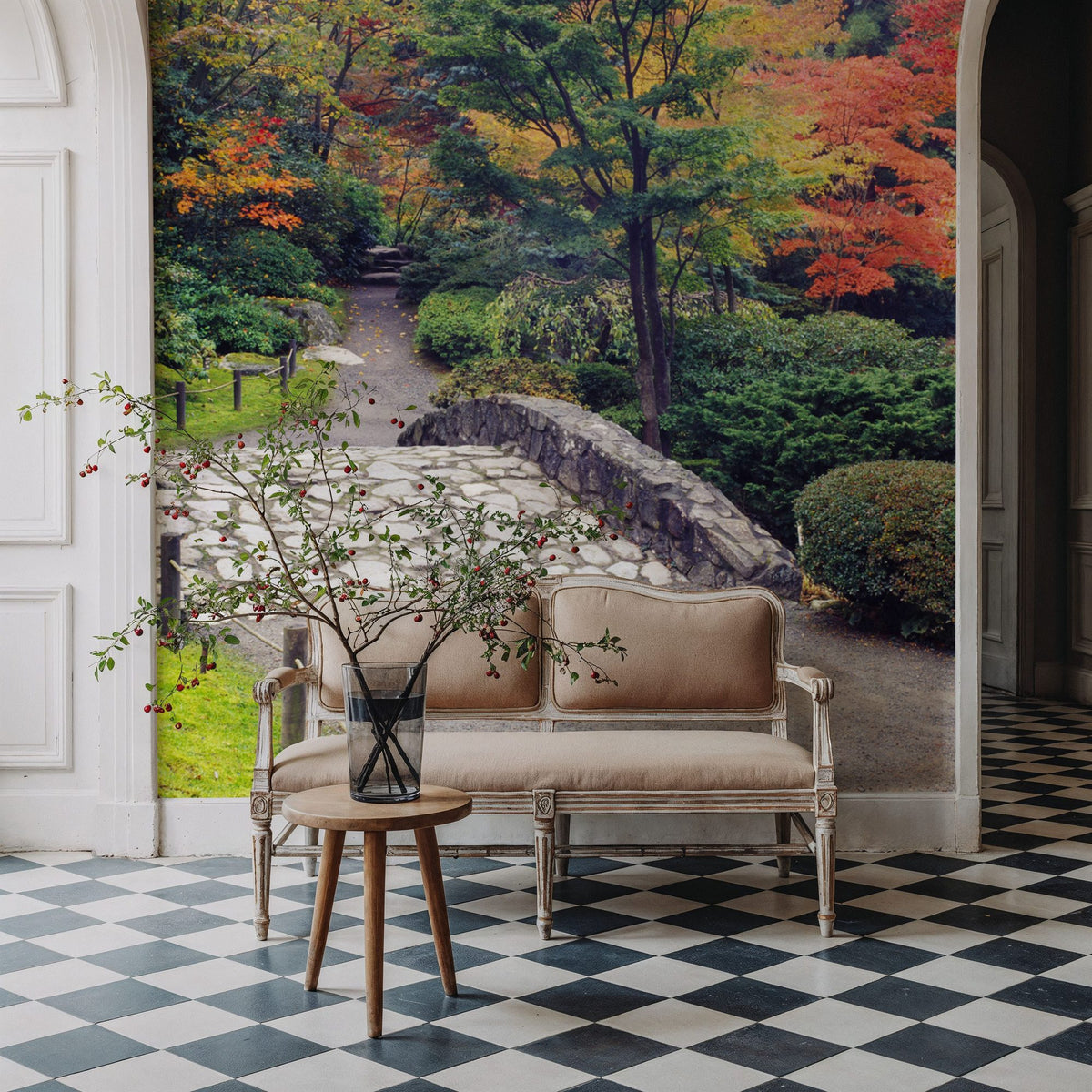 Autumn Zen Garden Mural Wallpaper - room preview 06