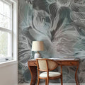 Seeing Through Leaves Green Mural Wallpaper - room preview 06