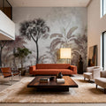 Tropical Forest Strolls Rainy Blue Mural Wallpaper - room preview 06