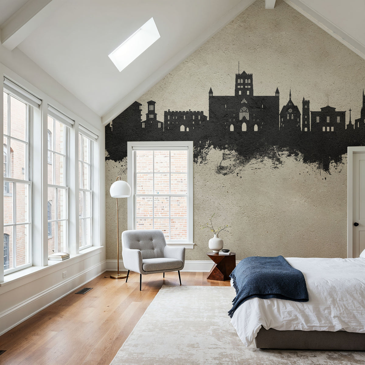 St Albans England Skyline Concrete Mural Wallpaper - room preview 06