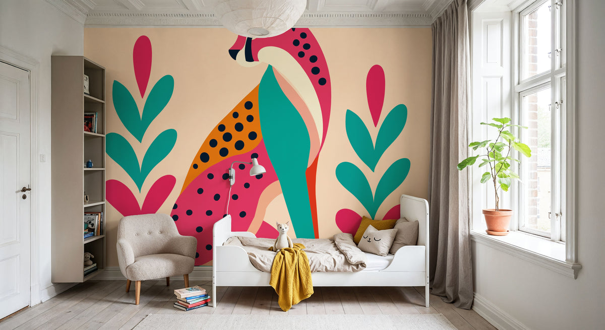 Safari Cat III Mural Wallpaper - room preview 06