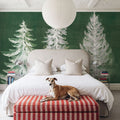 Wooded Winter Mural Wallpaper - room preview 06