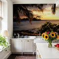 Golden Palm Horizon Mural Wallpaper - room preview 06