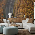 Autumn Canopy Road Mural Wallpaper - room preview 06
