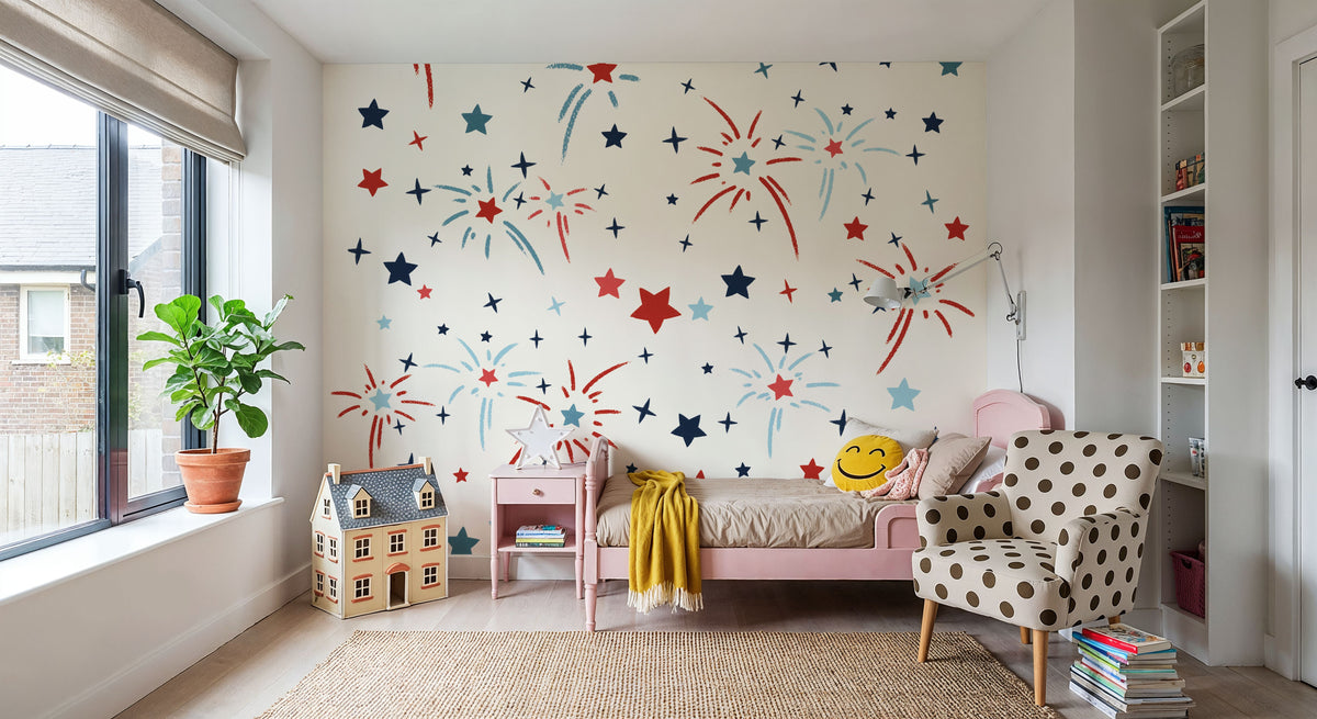 Stars and Stripes V Mural Wallpaper - room preview 06
