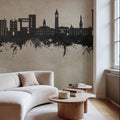 Ithaca New York Skyline Concrete Mural Wallpaper - room preview 06